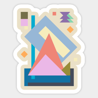 Minimal Abstract Geometric Design Sticker